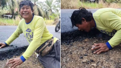 Pria Ini Viral karena Bersujud Syukur Setelah Jalan di Daerahnya Diperbaiki, Warga: Baru Saja Terselasaajah 37 Tahun