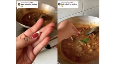 Video Wanita Memasak Daging Rendang Viral dengan Menggunakan Bodrex