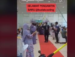 Pengantin Viral Gelar Pernikahan Seperti Pedang Pora, Tapi Malah Pakai Alat Pancing