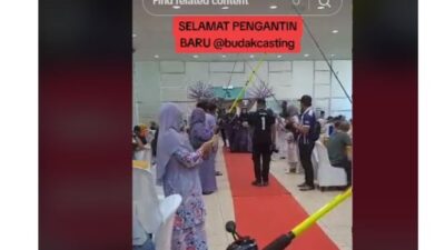 Pengantin Viral Gelar Pernikahan Seperti Pedang Pora, Tapi Malah Pakai Alat Pancing