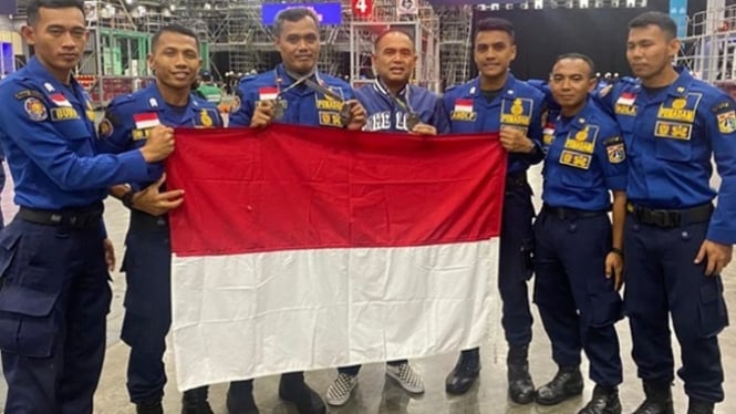 Salut! Dinas Penanggulangan Kebakaran Jakarta Meraih Juara di Kompetisi Dunia di Singapura