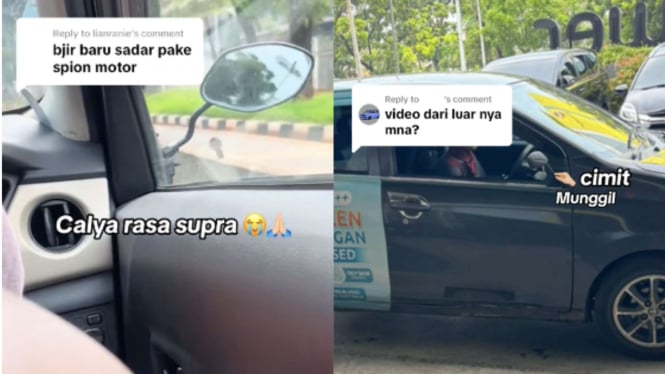 Mengocok Perut! Ganti Spion Mobil Calya dengan Spion Motor Supra Bikin Tertawa Terbahak-bahak!