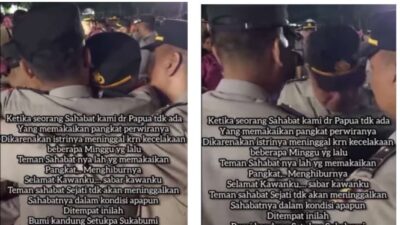 Perwira Polisi Merasa Sedih Saat Diberi Penghormatan Terakhir oleh Rekannya Setelah Kehilangan Istrinya