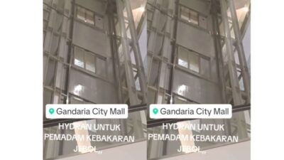 Kebocoran Hidran Pemadam Kebakaran di Gandaria City Viral dan Mall Langsung Terendam Banjir