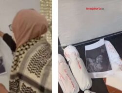 Aksi Wanita Gerombolan Viral Geruduk Zara PIM dengan Replika Jenazah dan Poster Kekejaman Israel