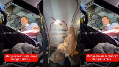 Pilot dan Pramugari Mendapat Pujian karena Video Sholat Saat Pesawat Mengudara menjadi Viral