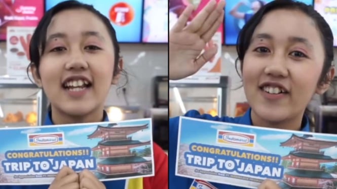 Pegawai Indomaret yang Terkenal di Media Sosial Memenangkan Trip Wisata ke Jepang