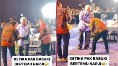 Menteri PUPR Basuki Prank Narji Cagur saat Salaman menjadi Berita Menteri PUPR Basuki Prank Narji Cagur saat Salaman