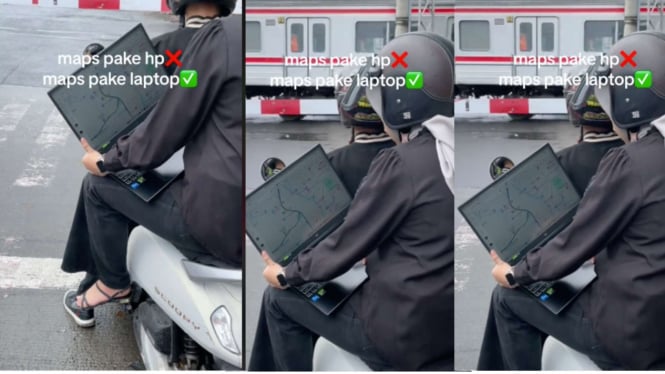 Netizen Komentari Wanita yang Buka Google Maps saat Bersepeda Motor: “Gak Sekalian Buka Atlas”