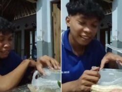 Pria Viral Makan Nasi Basi dari Ibu Sambil Menangis