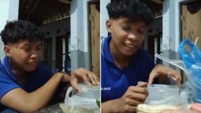 Pria Viral Makan Nasi Basi dari Ibu Sambil Menangis