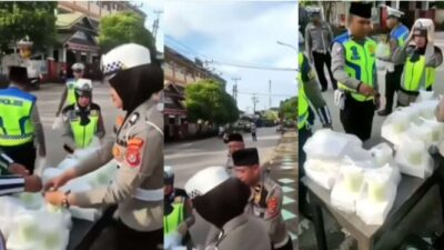 Polisi Dianggap Razia Namun Ternyata Sedang Bagi-bagi Takjil, Momen Viral Warga Suudzon