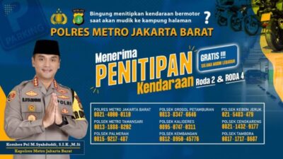 Polisi di Jakarta Barat Menyediakan Banyak Tempat Penitipan Kendaraan Gratis Bagi Pemudik