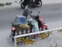 Pelaku yang Membawa Kabur Motor Kurir yang Sedang Mengantar Paket Viral Setelah Dihajar Warga hingga Babak Belur