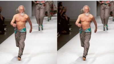 Kakek 87 Tahun Beraksi di China Fashion Week sebagai Model Catwalk