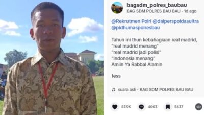 Calon Siswa Polres Baubau Viral Bernama Real Madrid, Netizen: Bapaknya Fans Real Madrid