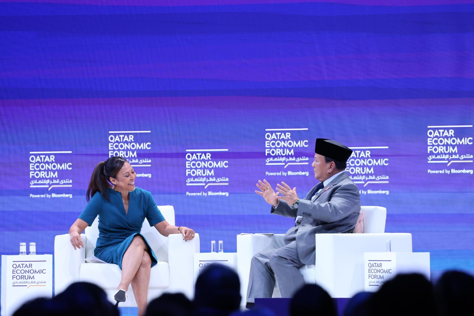 Prabowo Subianto Jawab Tuntas soal Demokrasi di Kepemimpinannya di, Tuai Tepuk Tangan di Qatar Economic Forum