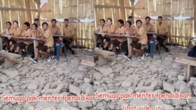 Kondisi Ruang Kelas di NTT yang Membuat Sedih: Lantai Batu dan Dinding Bambu