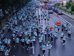 Riau Bhayangkara Run 2024: Ribuan Peserta Membanjiri Jalan Sudirman Pekanbaru seperti Lautan Manusia