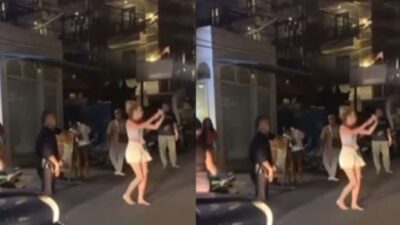 Aksi WNA Menyita Perhatian dengan Kelakuan Aneh di Jalan Seminyak Bali, Warga Terkejut