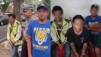 Tiga Pak Ogah Ditangkap Polisi karena Pura-pura Terlindas Mobil untuk Minta Ganti Rugi