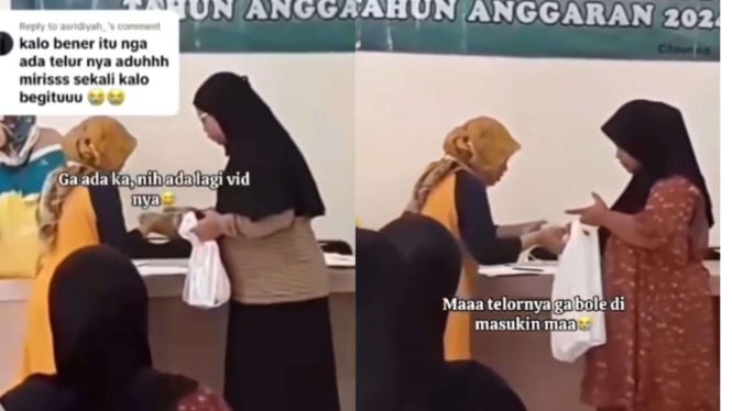 Panitia Pembagian Bantuan Gizi Ibu Hamil Viral Karena Mengambil Lagi Bansos Telur Setelah Difoto untuk Dokumentasi