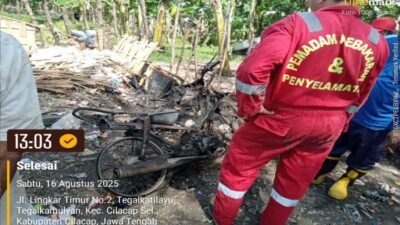 Motor Santri Cilacap Terbakar: Diduga Kabel Troubel
