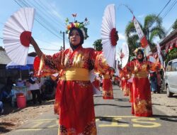 Tari Onmyouji Jepang Meriahkan Karnaval Budaya HUT RI di Desa Cakru